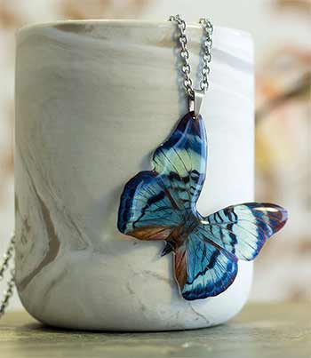 Butterfly Resin Necklace