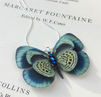 Silk Butterfly Necklace